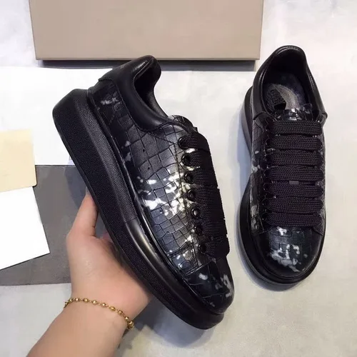 Женская и мужская обувь; женская обувь для скейтбординга; обувь Mcqueens; прогулочная обувь; Zapatos De Hombre zapatos mujer; Размеры 35-44 - Цвет: black silver