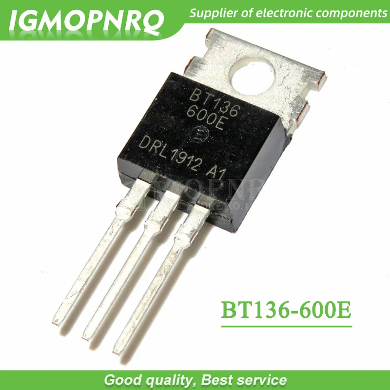 10 шт./лот BT136 series BT136-600E 600E TO-220 Triac 800V / 4A 5W новый оригинальный g | Электронные