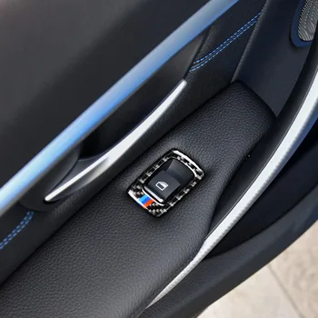 

Carbon Fiber Window Lifter Control Frame Window Switch Decor Armrest Panel Trim Car Interior AccessoriesFor BMW F20 F21 F30 F34