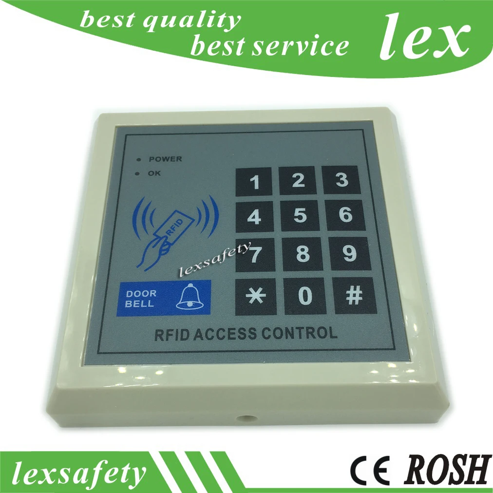 125Khz Door Access Id Password Card Entrance Guard All-In-One Machine,Keypad Integration Access Control Reader+2PcsFree Key Tags