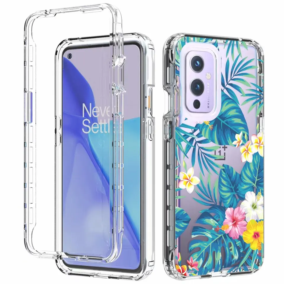 Funda Transparente Para OnePlus 9 - Delgada, Flexible Y A Prueba De Golpes | Diseño Floral Para Mujeres Y Niñas