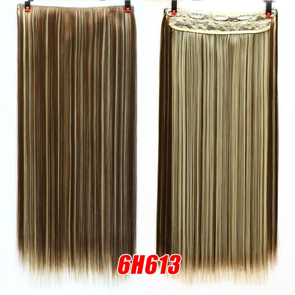 Манвэй, длинный парик, один кусок синтетических волос на заколках для наращивания, Длинные прямые высокотемпературные накладные волосы, шиньоны для женщин - Цвет: J6-100