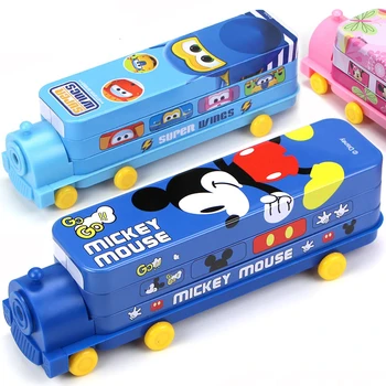 

Automobile Modeling Pencil Case Two Layer Iron Box Kindergarten Children Meters Strange Iron Sheet Tinplate Stationery Case