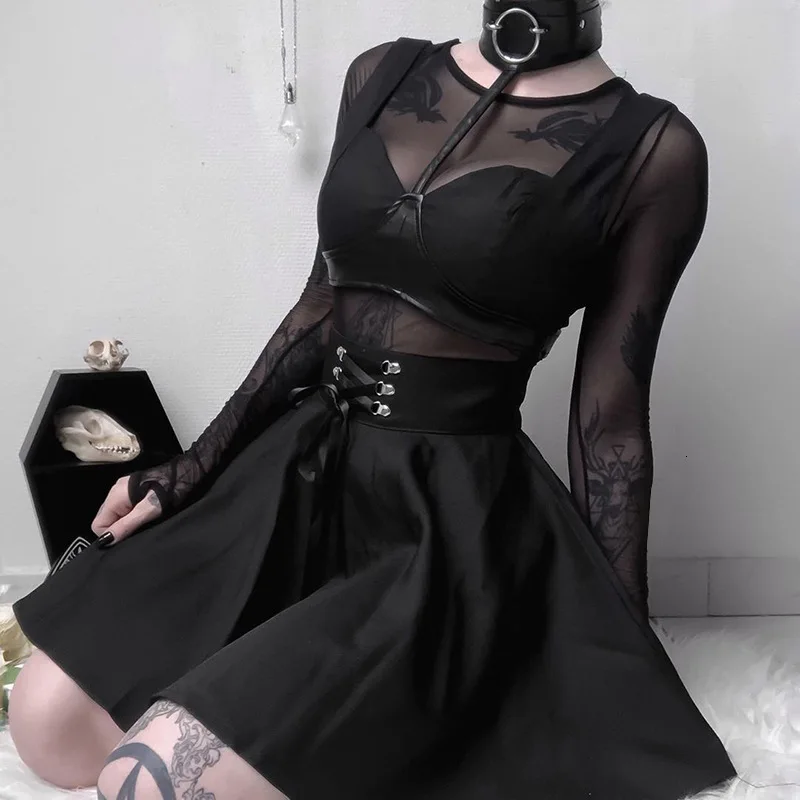 JIEZuoFang стильный 2019 Для женщин осенние черные повязки на молнии легко подбирается Высокая Талия Короткие Винтаж юбки