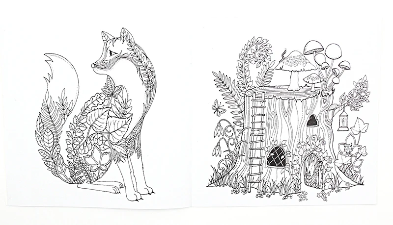 Книга раскраска Зачарованный лес 24 страницы 1 шт.|books for children|coloring bookpainting drawing book |