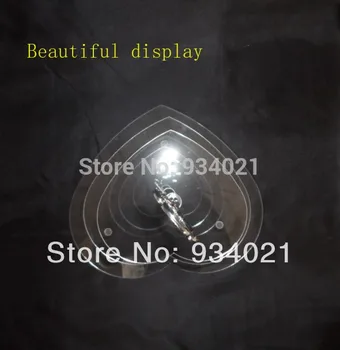 

3 Tiers Clear Acrylic Cupcake Display Heart Cake Stand