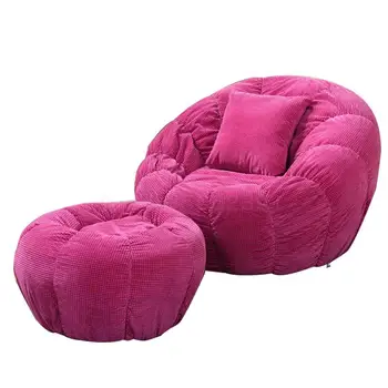 

Lazy Sofa Single Cloth Art Dismantling And Washing Bedroom Balcony Living Room Leisure Fashion Rotating Tatami Pumpkin Sofa Chai