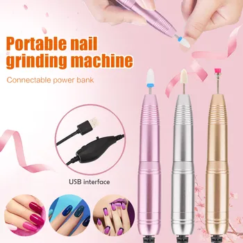 

Nail Polishing Machine Electric Nail Drill Machine Manicure Pedicure Gel File Buffer USB Speed Adjustable Nail Polishing #0916