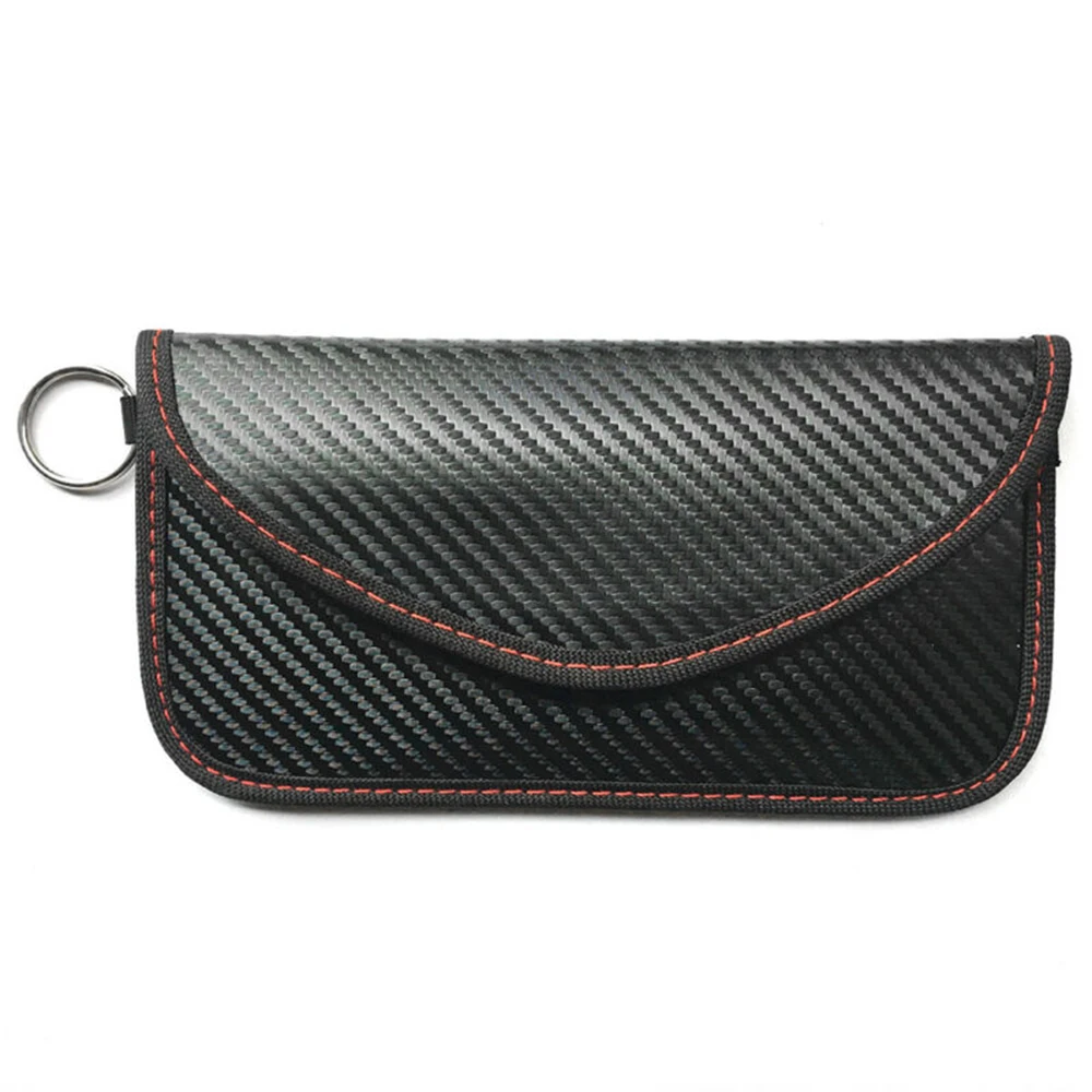 

Carbon fiber Anti-theft Car Key Cover Case RFID Signal Blocker Blocking Pouch Bag Protector Car Key Bag