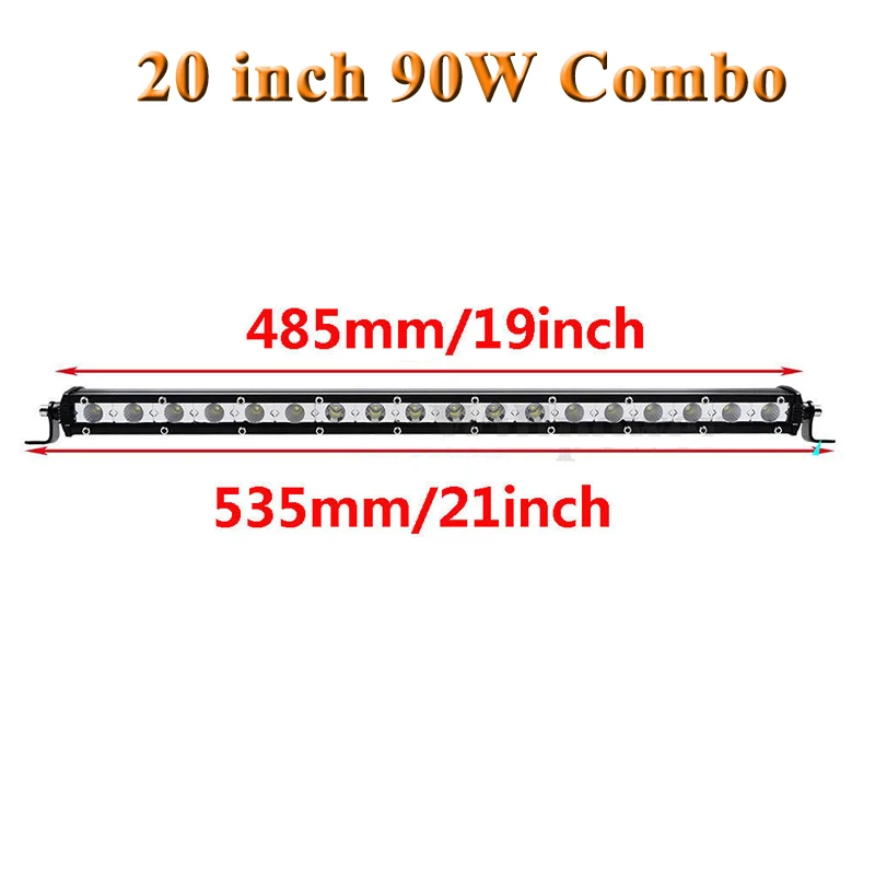 SKYWORLD 7 ''13'' 20 ''25'' 32 ''38'' Однорядный внедорожный светодиодный фонарь для вождения противотуманной фары 30 Вт 60 Вт 90 Вт 120 Вт 150 Вт 180 Вт 4x4 4WD