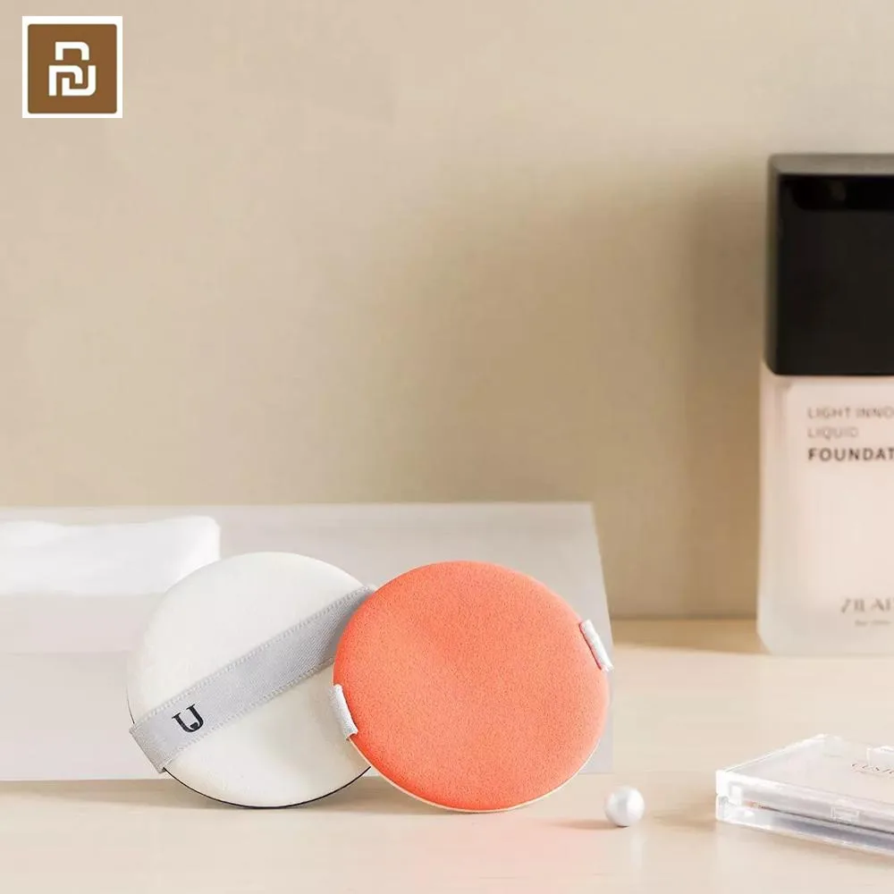 

2Pcs New Youpin Jordan&Judy Makeup Air Cushion Sponge Puff Dry Wet Dual Use Concealer Liquid Foundation BB/CC Cream Puffs Set