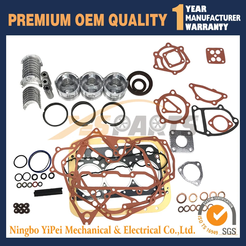 

S3L Gasket Piston & Piston ring Kit For Mitsubishi S3L S3L2 Overhaul Rebuild Kit