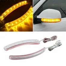 

Soft Turn Light 2X Yellow Cars 9LED Turn Signals Modified Rearview Mirror Decorative Lights