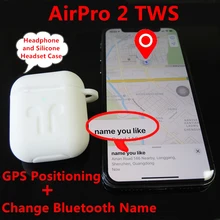 AirPoc 2 TWS gps позиционирование+ изменение имени умный датчик Bluetooth наушники гарнитура pk i3000 i90000 pro i99999 i100000 i200000tws