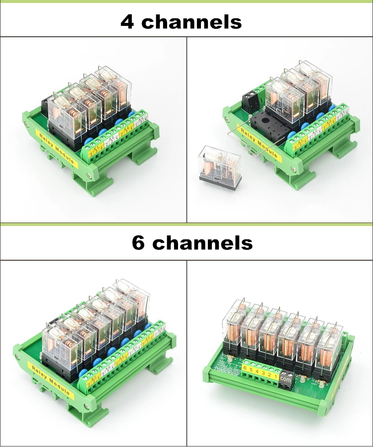 Módulo de Interface de Relé de Potência no + nc 1 com Omron Canais Rail Mount 16a 1 G2r-1-e Dc12v - 24v Relé Pnp Npn Compatível 12 Din 8 12 canais Módulo de Interface de Relé