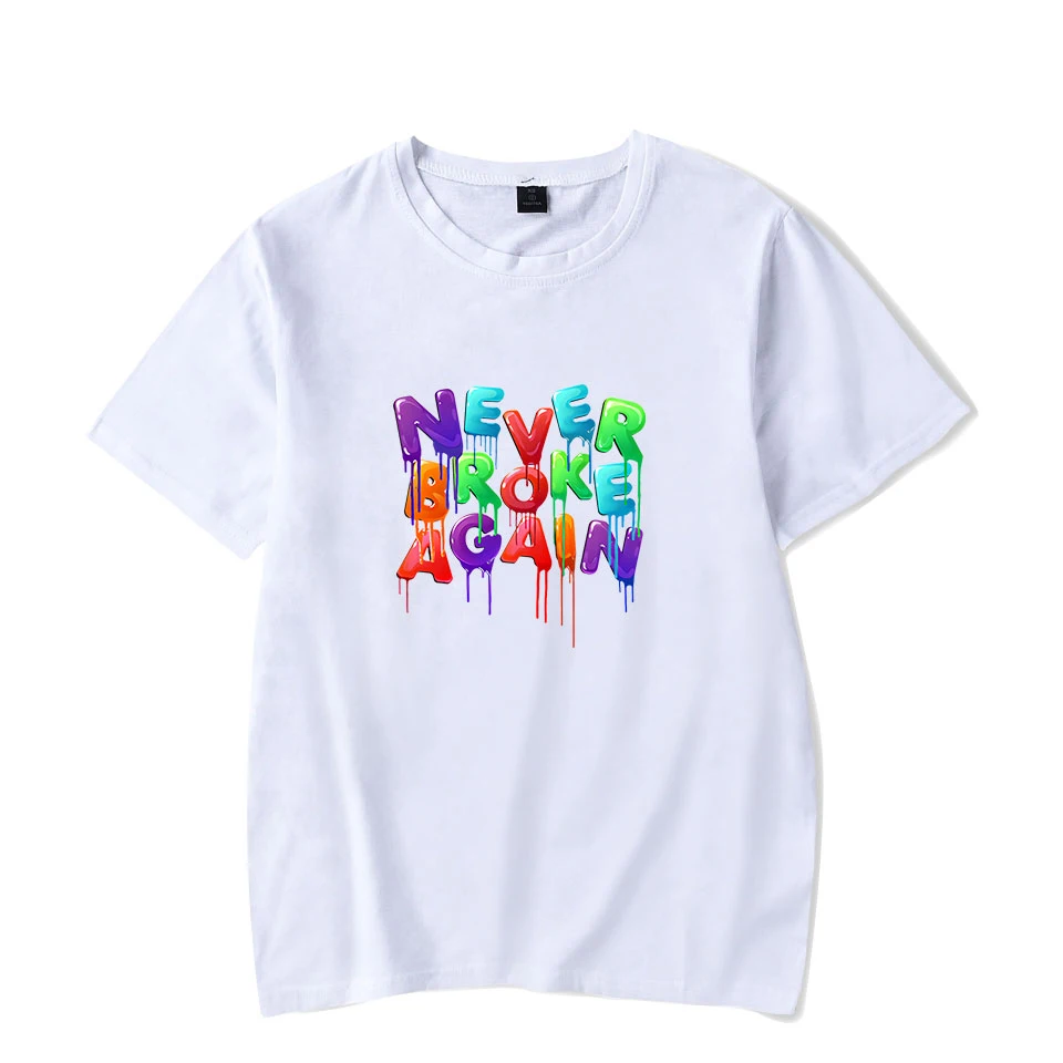 YoungBoy Never Broke Again high Street white t shirt Summer Classic Short Sleeve t shirt men/women Casual Design Tops