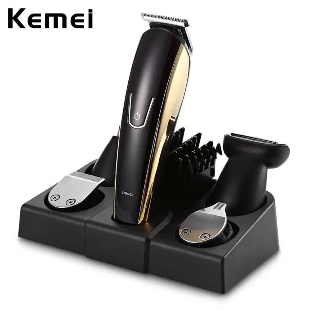 

Kemei 8 In 1 Men Precision Hair Trimmer Hair Clipper Shaver Body Beard Stubble Nose Hair Trimmer Face Shavers for Men KM-526