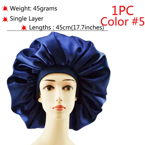New Silk Sleeping Cap Night Hat Head Cover Bonnet Satin Cheveux Nuit For Curly Hair Care Women Beauty Maintenance Designer - Image 15