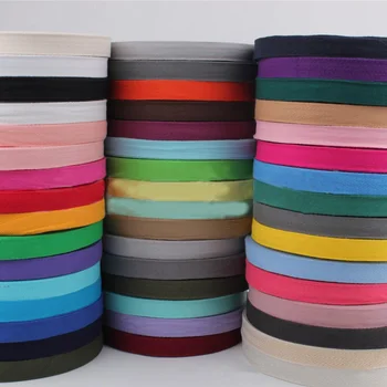 

50Yards 20mm Cotton Webbing DIY Crafts Quilting Garment Bags Strap Accessories Sewing Bias Binding Tape Supplies