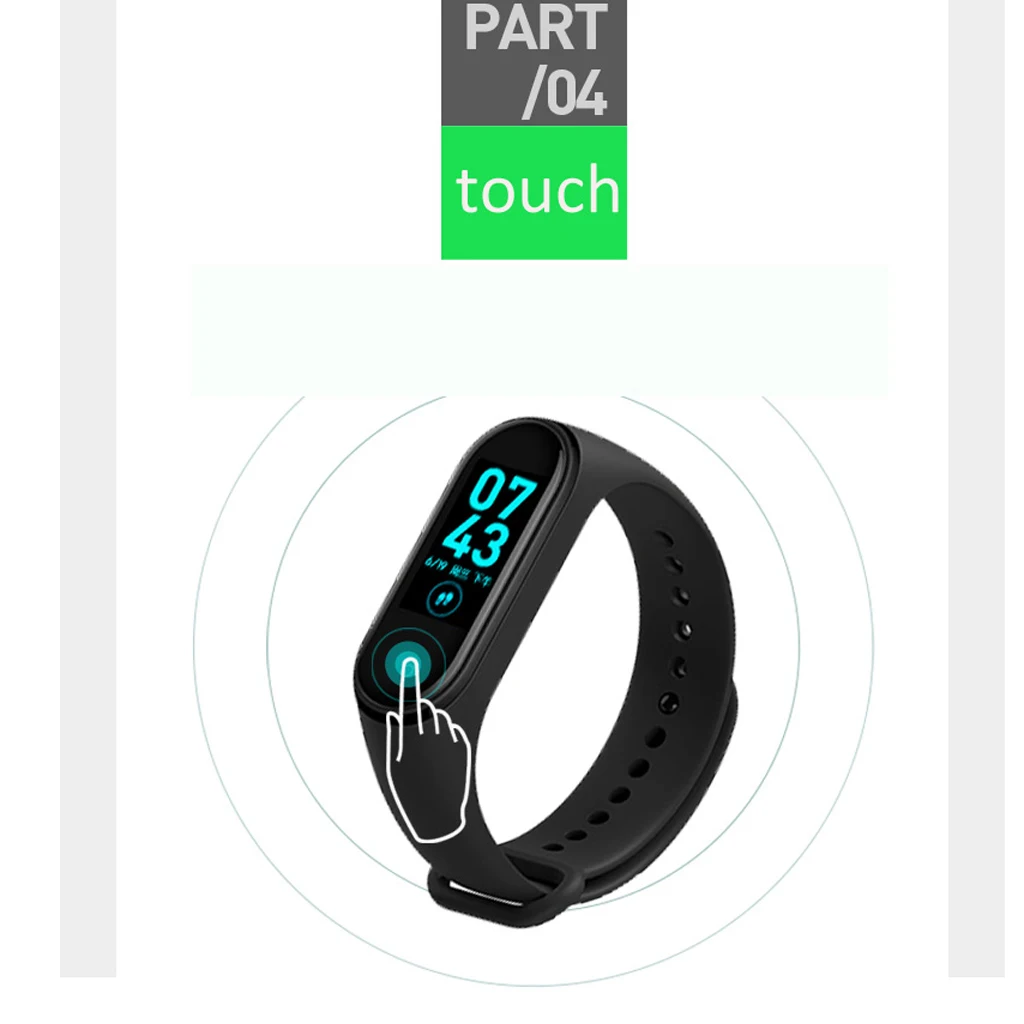 M4 Smart Sports Pedometers Watch Heart Rate Blood Pressure Fitness Tracker For Android IOS