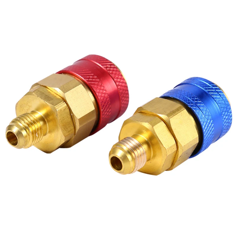 R134A быстрый адаптер автомобильный Кондиционер фторид добавить разъем высокая низкая 2 шт./компл
