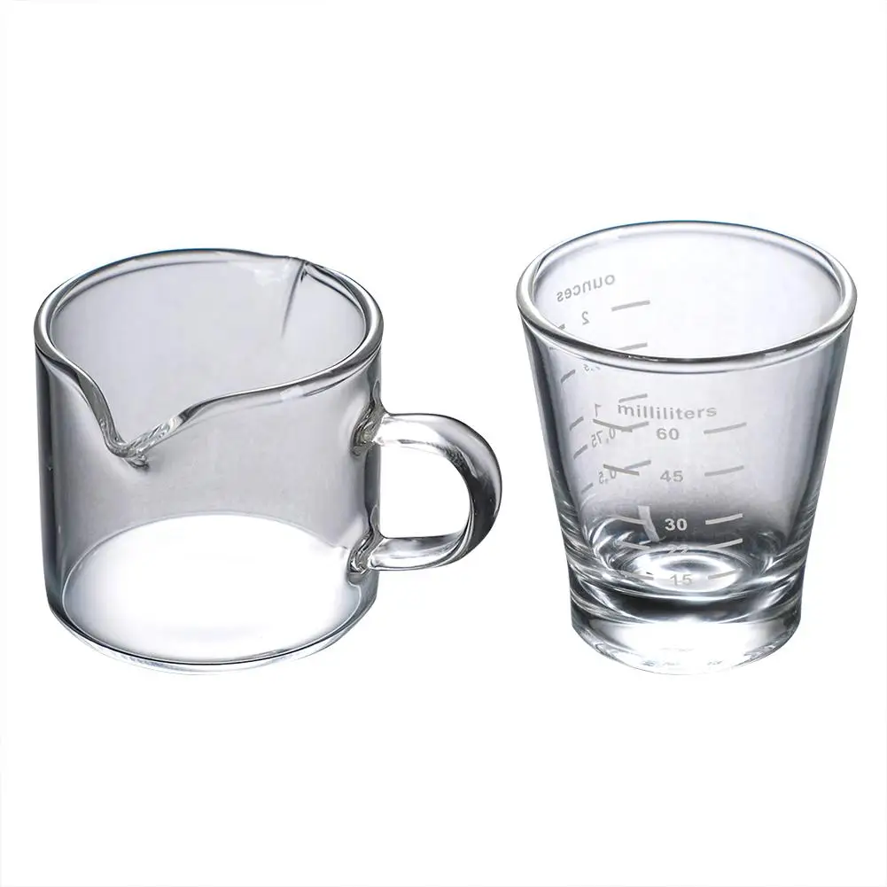 Стеклянный молочный контейнер кофейная кружка посуда стеклянная кофейная чашка для латте двойной рот обмен Термостойкое стекло
