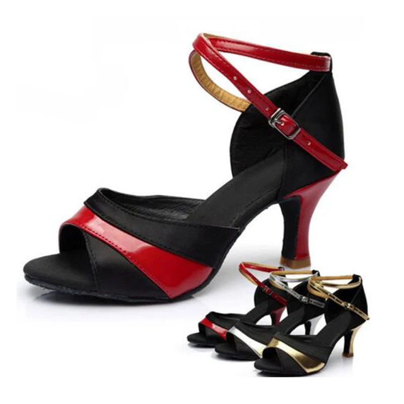 Прямая поставка, Женская Профессиональная обувь для латинских танцев, Женская Обувь для бальных танцев, танго, сальсы, обувь для танцев 5 см/7 см, женские шлепанцы на высоком каблуке
