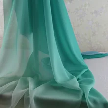100 см* 148 см синий зеленый 100d 2 тона оттенок шифоновая ткань свадебное вечернее платье Chiffe ткань Швейные шарфы шаль Текстиль