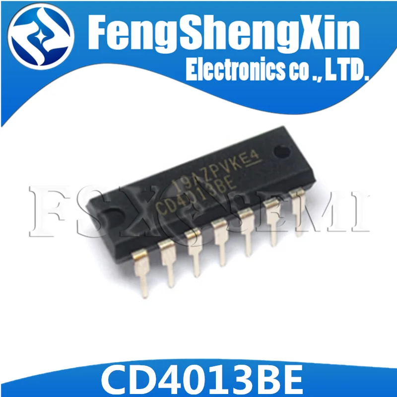 10 шт./лот новые шлепанцы CD4013BE CD4013 Dual D-type IC DIP-14 | Электронные компоненты и