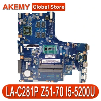 

Z51-70 motherboard For Lenovo Z51-70 motherboard AIWZ0/Z1 LA-C281P Rev1.0 I5 Test original mainboard work 100%