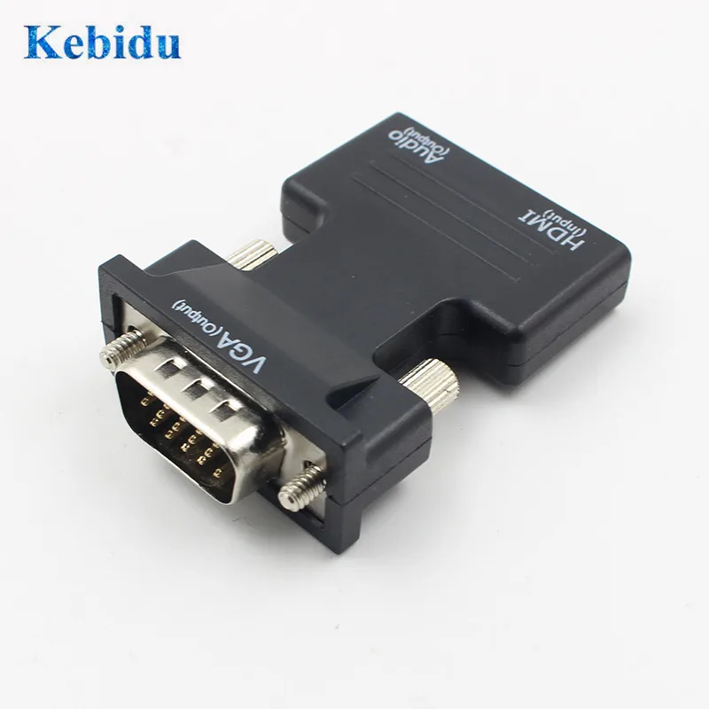KEBIDU HDMI для VGA/3,5 мм аудио разъем конвертер адаптер Женский Для мужчин Высокая точность HD 1080p Аудио Видео сигнала