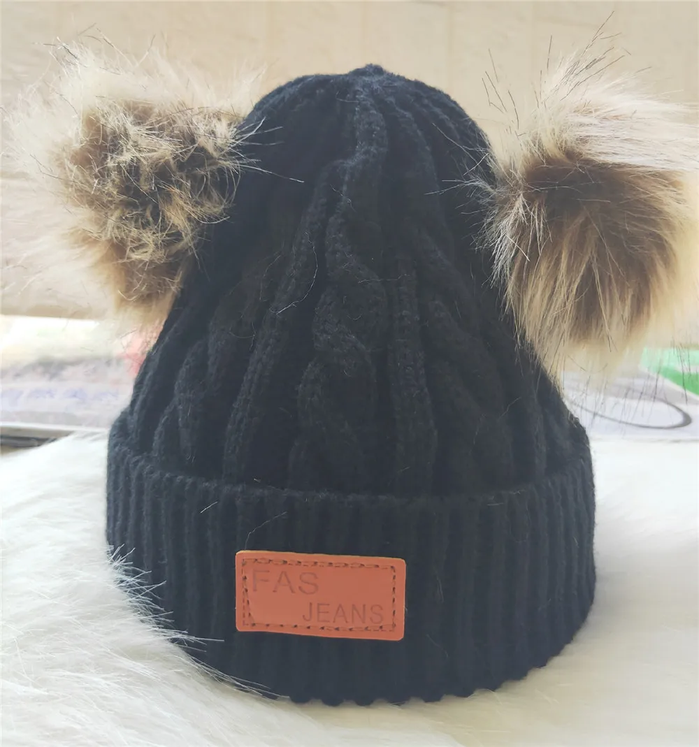 AliExpress, Amazon, шапка с двойным шариком, Детский свитер, шапка с имитацией скорпиона, помпон для волос, вязаная шапка для малыша