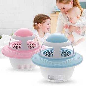 

Chiclits New UFO USB Mosquito Killer Light LED Household photocatalyst Pest Repellent Radiation-free Ultra-quiet Bug Zapper