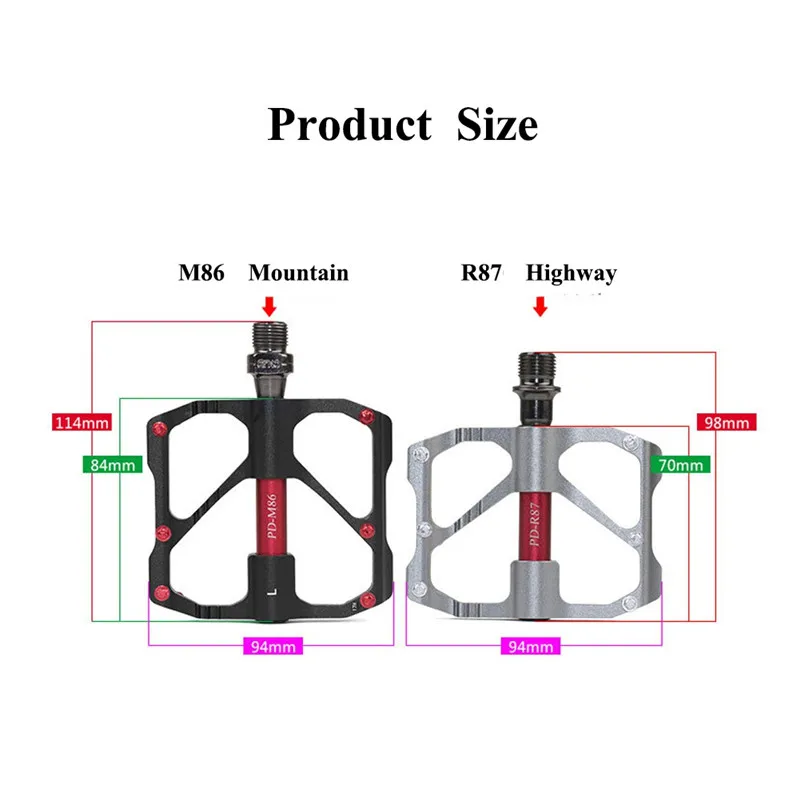 MTB педали сверхлегкие велосипедные педали противоскользящие дорожные велосипедные педали алюминиевые педали для горного велосипеда 1