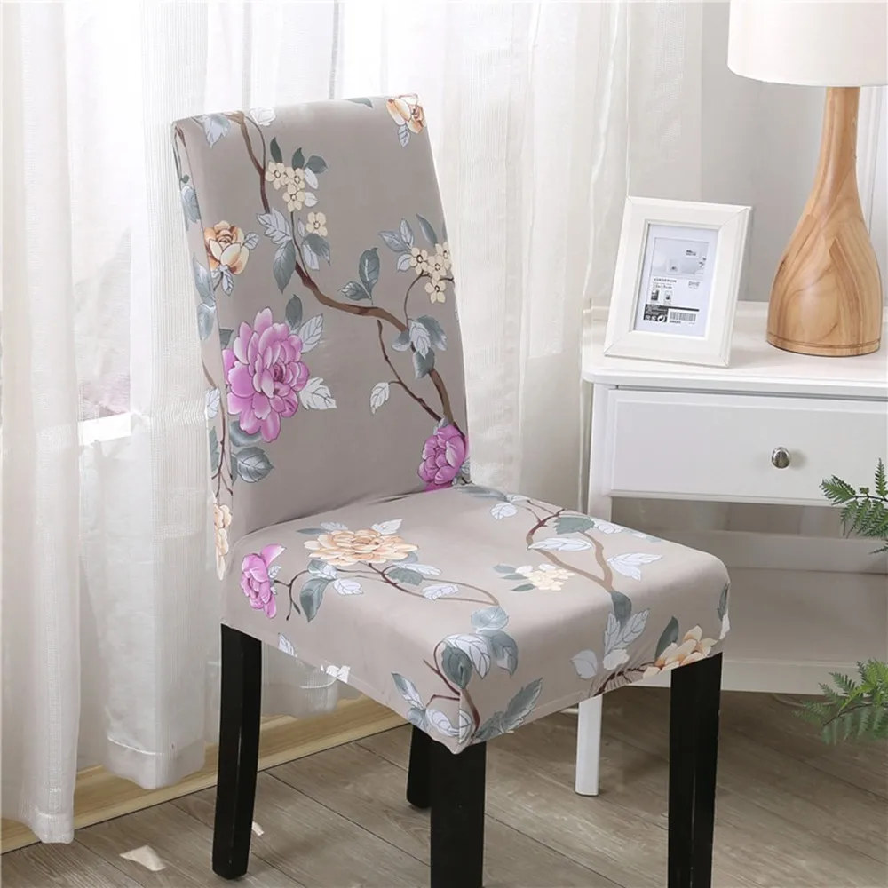 5 Стрейч обеденный протектор сиденья Slipcover с цветочным принтом стрейч чехлы для стульев для гостиницы банкета домашний декор патио мебель - Цвет: 5