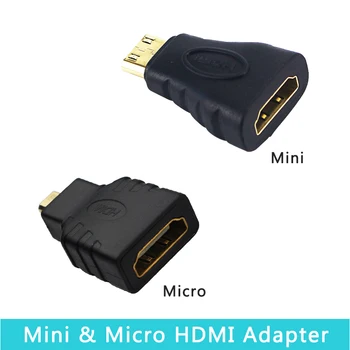 

HDMI Adapter Micro Mini HDMI to HDMI Male to Male M-M Converter for Raspberry Pi 4B/Zero W 1.3