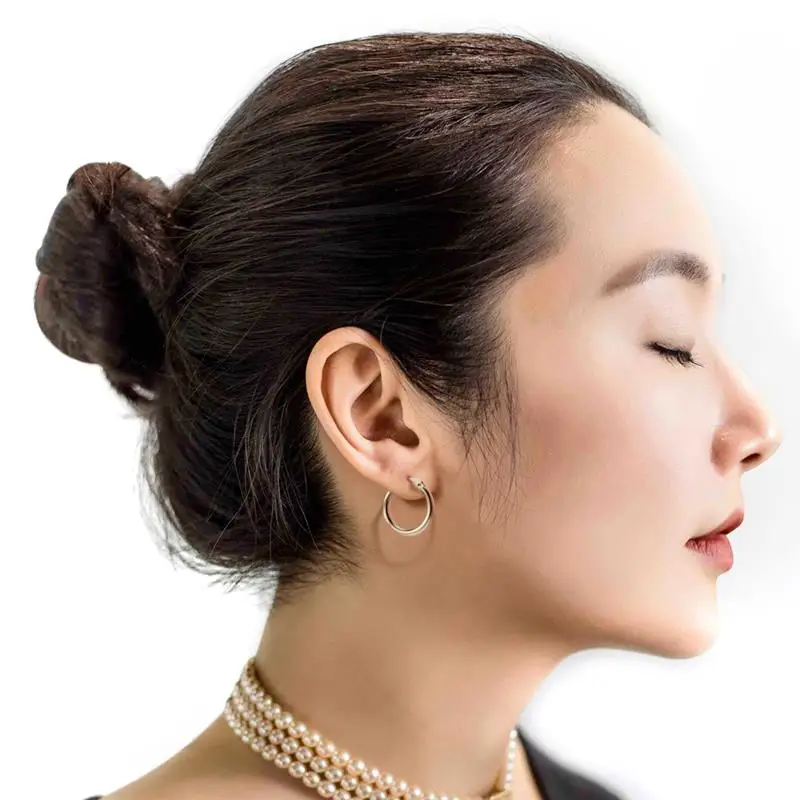 Jiayiqi, 925 пробы, серебряные серьги-кольца для женщин, девушек, 14-60 мм, гладкие, круглые, с петлей, массивные серьги, модные, хорошее ювелирное изделие, подарок