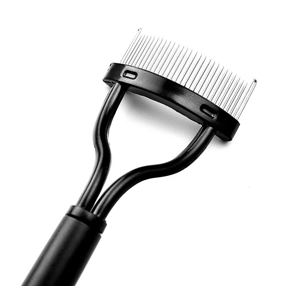 

1Pcs Eyelash Comb Mascara Guide Applicator Eyebrow Brush Curler Stainless Steel Pins ABS Handle Mascara Clumps Remove Make Up