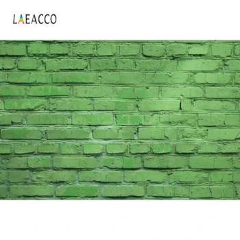 

Laeacco Green Brick Wall Photo Backgrounds Solid Color Grunge Photography Backdrops Newborn Baby Photophone Child Portrait Props