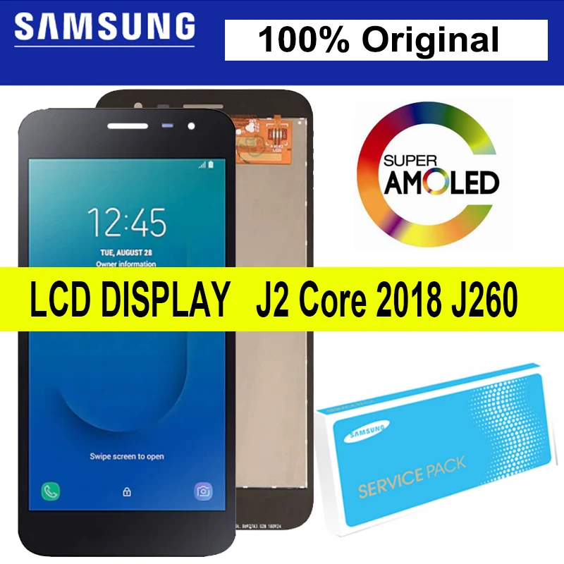 100% оригинал супер Amoled 5 '' для Samsung Galaxy J2 Core J260 ЖК дисплей сенсорный экран дигитайзер сборка запасные