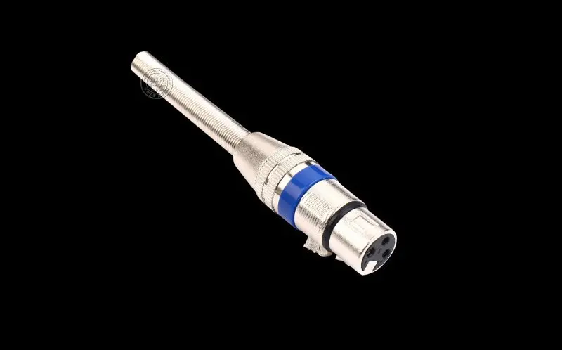 XLR аудио кабель Разъем 3pin микрофон KTV штекер синий круг длинный хвост женский с длинной пружиной