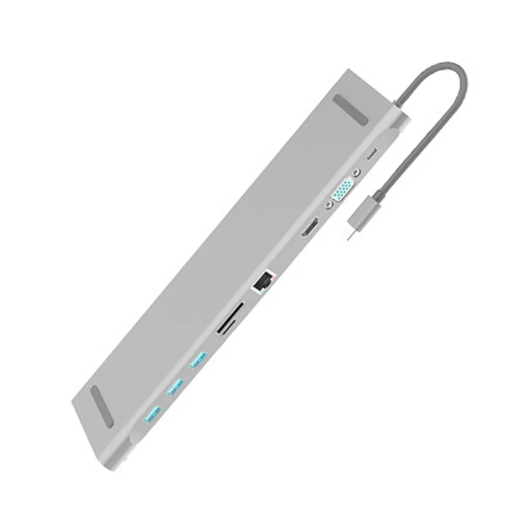 SL USB 3,0 многопортовый usb-адаптер 10 портов Высокое качество 10 в 1 Тип C концентратор к HDMI RJ45 концентратор адаптер док-станция для ноутбука мобильный телефон z0926 - Цвет: SL