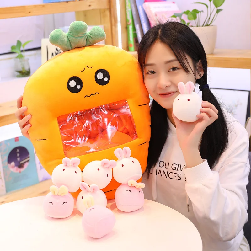 Пакет кроликов в морковном пакете мягкие 8 шариков мини кролики пудинг закуска