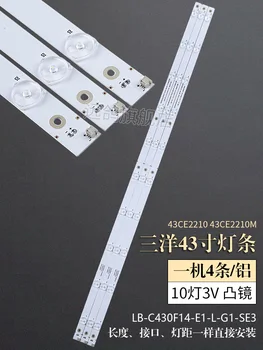 

for Sanyo 43CE2210M strip SVJ430A07-Rev08-10LED strip backlight