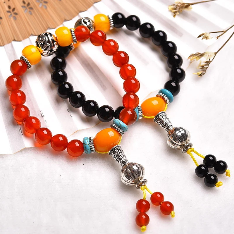 Браслет из натурального агата нефритовый браслет элегантный мужской и женский с