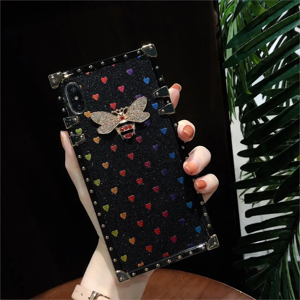 Для iphone 11 чехол для телефона, роскошный бренд, цветная Алмазная сумка для телефона, американские бренды для 7 6 6s 8 Plus X XR XS Max Pro Max 5 5S SE - Цвет: Армейский зеленый