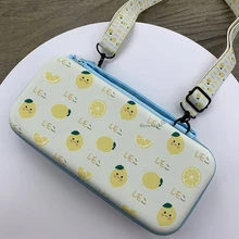 For Nintend Switch Bag Protective Case Hard Cover Shell Fruit Theme Switch Bag NS Game Console Box with Lanyard