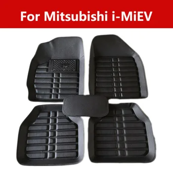

Car Floor Mats Auto Foot Mats Waterproof For Mitsubishi I-Miev Front Rear, Driver Passenger Seat Black