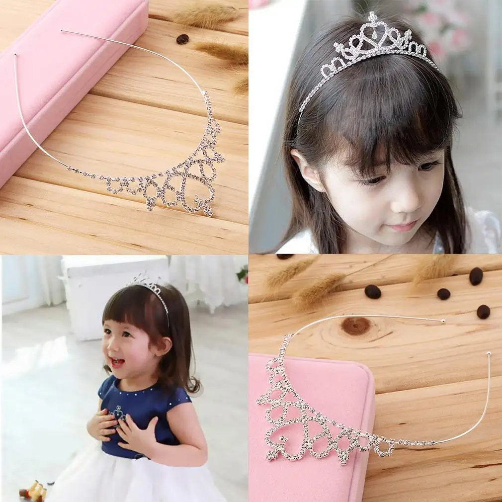 12pcs Kids Flower Girl Children Wedding Prom Tiara Crown Headband Kid Size