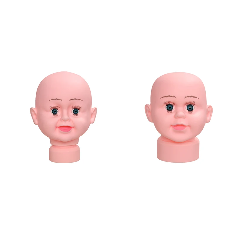

ABVP 2 Pcs Popular Children Head Hats Wig Stand Model Mannequins Display Skin Color, M & S